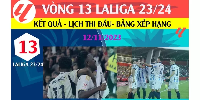 Thông báo chính thức kết quả thi đấu giải La Liga 12/11/2023